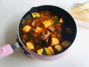 The practice measure of soup of duck blood vermicelli made from bean starch 5