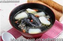 The practice measure of chicken broth of yam medlar black 5