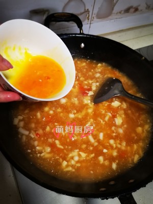 The practice measure of a thick soup of bean curd of egg of 0 failure tomato 12