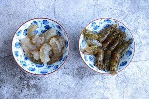 小さな新鮮な豚肉のシーフード豆腐2