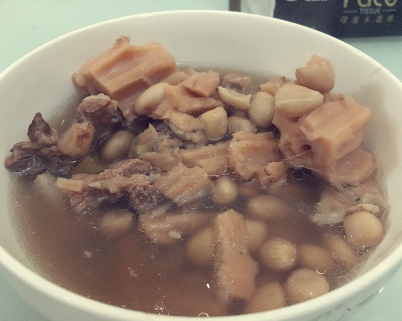 
Soup of chop of lotus lotus root, boil the practice that was over