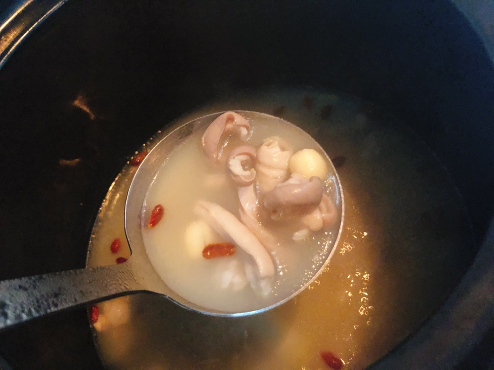 
Raise the way of soup of abdomen of pig of gastric lotus seed, how to do delicious