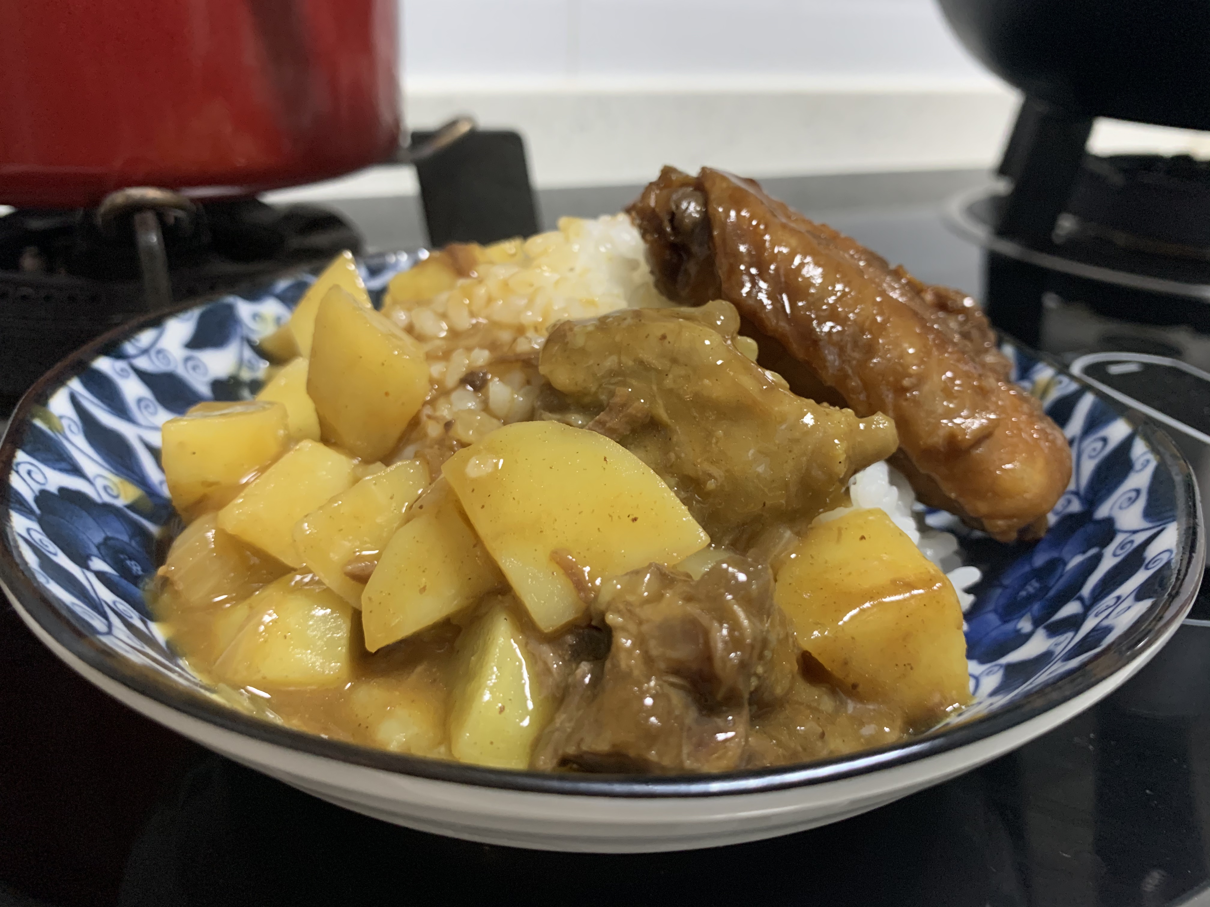 
Quick worker dish - the practice of beef curry potato