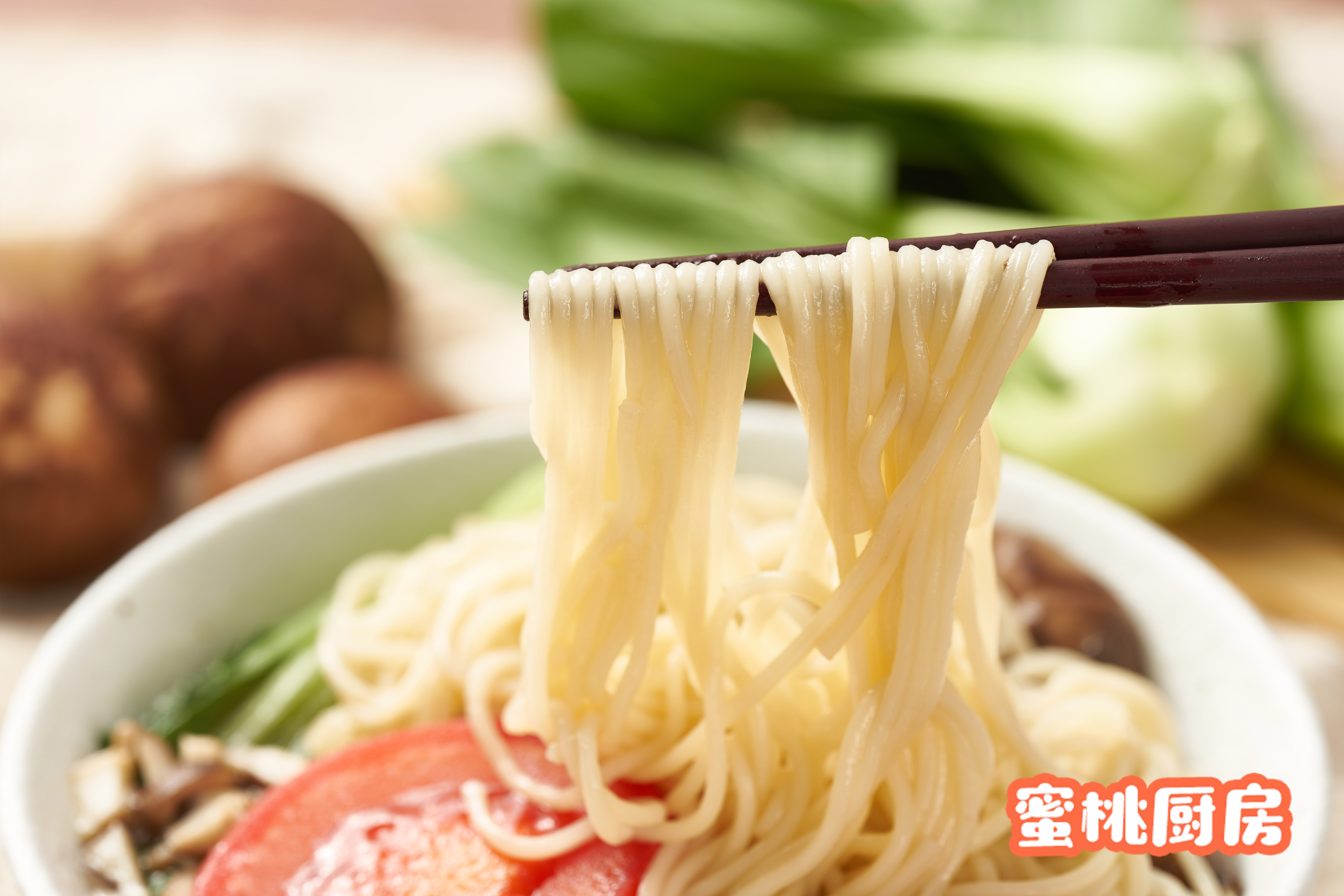 
Mushroom noodles in soup