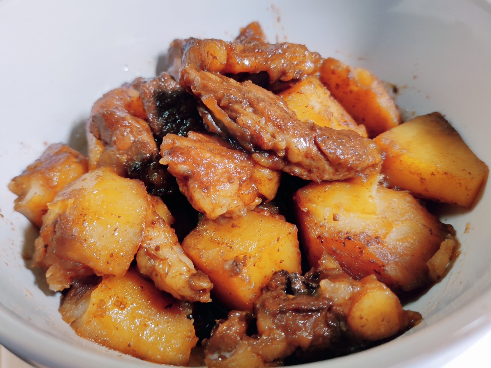 
The practice of potato of chop of braise in soy sauce, how to do delicious