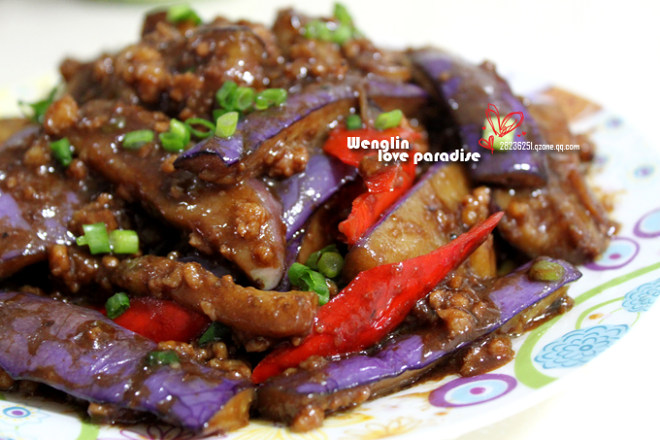 
Sauce sweet ground meat burns the practice of aubergine, how to do delicious