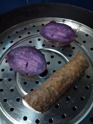 The practice measure that violet potato yam coils 1