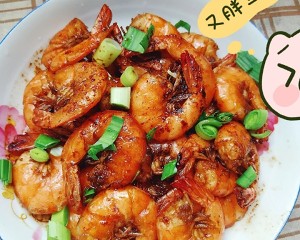The practice measure of the oily stew prawn of dish of the daily life of a family 4
