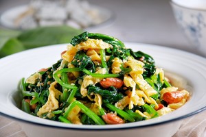 Dish of cold and dressed with sause of health low fat, the practice step that such spinach is OK eating 9