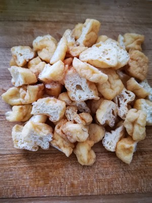 The practice measure that flesh of quick worker the daily life of a family fries fried bean curd 1