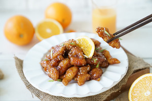 The practice measure of orange juice chicken breast 17