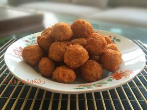 The practice measure of meatball of short flee in terrorfry in deep fat or oil 7