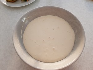 The practice measure of Lenten stuffing thin pancake made of millet flour 11