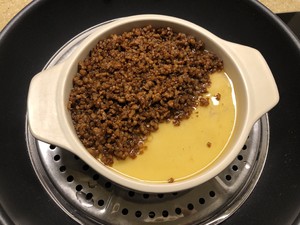 The practice measure of egg of evaporate of ground meat bean curd 19