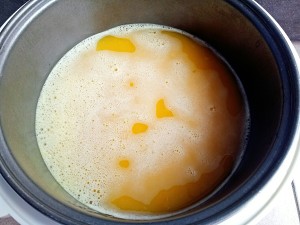  油を5分間与えた米のかぼちゃmillの練習法4 