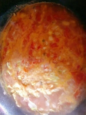 トマト卵のスープの実習尺度5