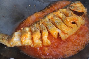 甘酸っぱいソースの魚（シンプルな背の高いYan Zhiを超えるライバルレストラン）練習法9