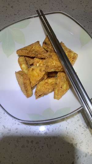 The practice measure of bean curd of the daily life of a family 5