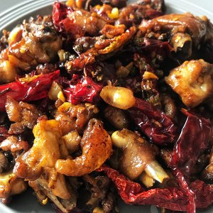 Chicken of hot pepper of fort of Xinjiang bavin nest (do not have a difference with the restaurant) practice measure 9