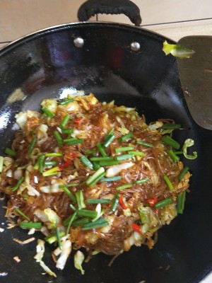 The practice measure that cabbage fries yam vermicelli made from bean starch 9