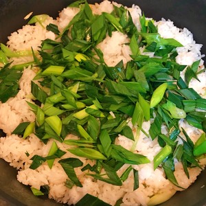 ニンニクの甘い卵が食事を揚げる練習対策7