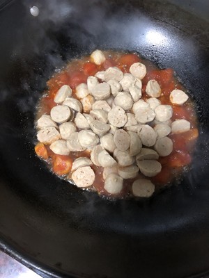 ご飯のトマトの肉のボーラスの実践尺度4