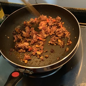 The practice measure of the ground meat aubergine that the novice also can do complete home ten minutes to lick plate 12