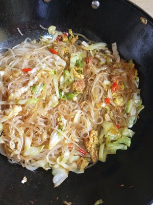The practice measure that cabbage fries yam vermicelli made from bean starch 8
