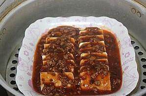 The practice measure of bean curd of evaporate of sweet hot ground meat 10