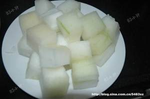 The practice measure of wax gourd of braise in soy sauce 1