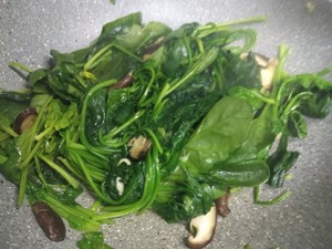 The practice measure that spinach fries bright Xianggu mushroom 4