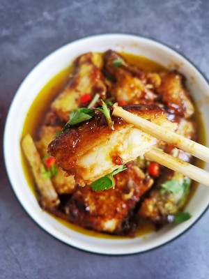 Need not deepfry is gigantic the practice measure of hairtail of delicious braise in soy sauce 8