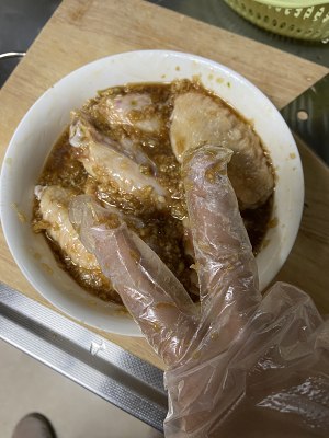 The garlic of kitchen Xiaobai is sweet the practice measure of the wing that bake 8