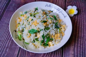 The practice measure that garlic sweet egg fries a meal 10