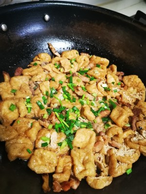 The practice measure that flesh of quick worker the daily life of a family fries fried bean curd 15