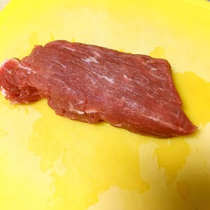 やわらかい牛肉1を炒める方法の測定値