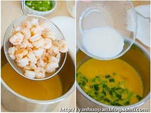 The practice measure of slippery egg shelled fresh shrimps 4