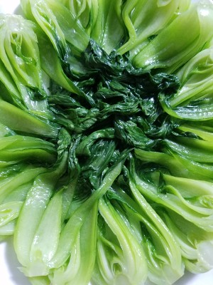 Green vegetables is fried directly off base, remember this one pace fries the color that come out pale green and not bad eating practice step 4