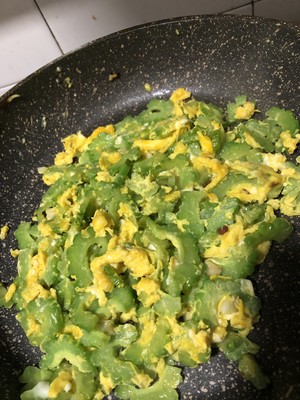 The practice measure that balsam pear scrambles egg 5