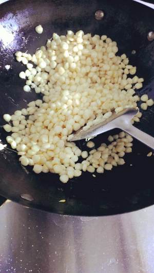 Corn fries ground meat [the dish of quick worker the daily life of a family of super go with rice] practice measure 6