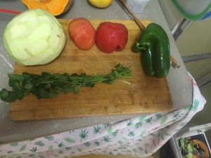 The practice measure of aubergine of the daily life of a family 1