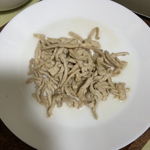 The practice measure that wild rice stem fries shredded meat 2