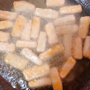 Pumpkin of salty yoke    (the practice measure that Xin Bailu is the same as a paragraph 4