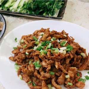 The practice measure of shredded meat of sauce of darling eatable Beijing 9
