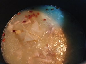 The practice measure of soup of abdomen of pig of the lotus seed that raise a stomach 25