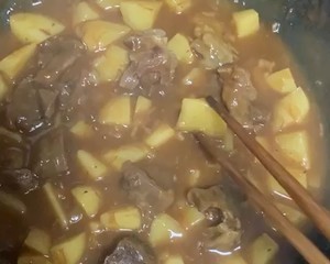 Quick worker dish - the practice measure of beef curry potato 6