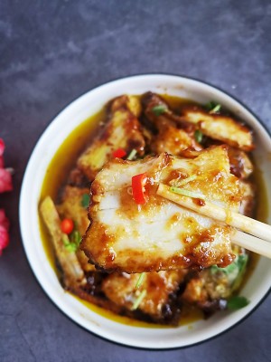 Need not deepfry is gigantic the practice measure of hairtail of delicious braise in soy sauce 9