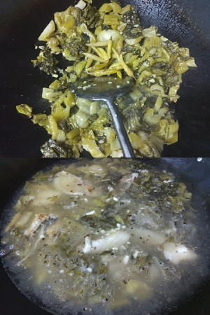 The practice measure of fish of pickled Chinese cabbage of the daily life of a family 6