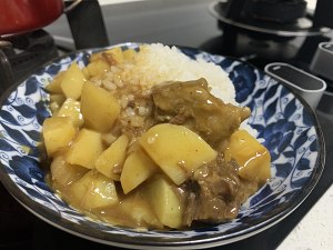 Quick worker dish - the practice measure of beef curry potato 7