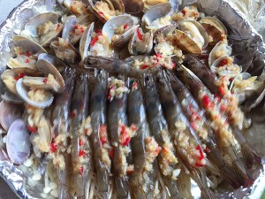 The practice measure that stay of proceedings of garlic Chengdu acupuncture needle bakes beautiful clam shrimp 9